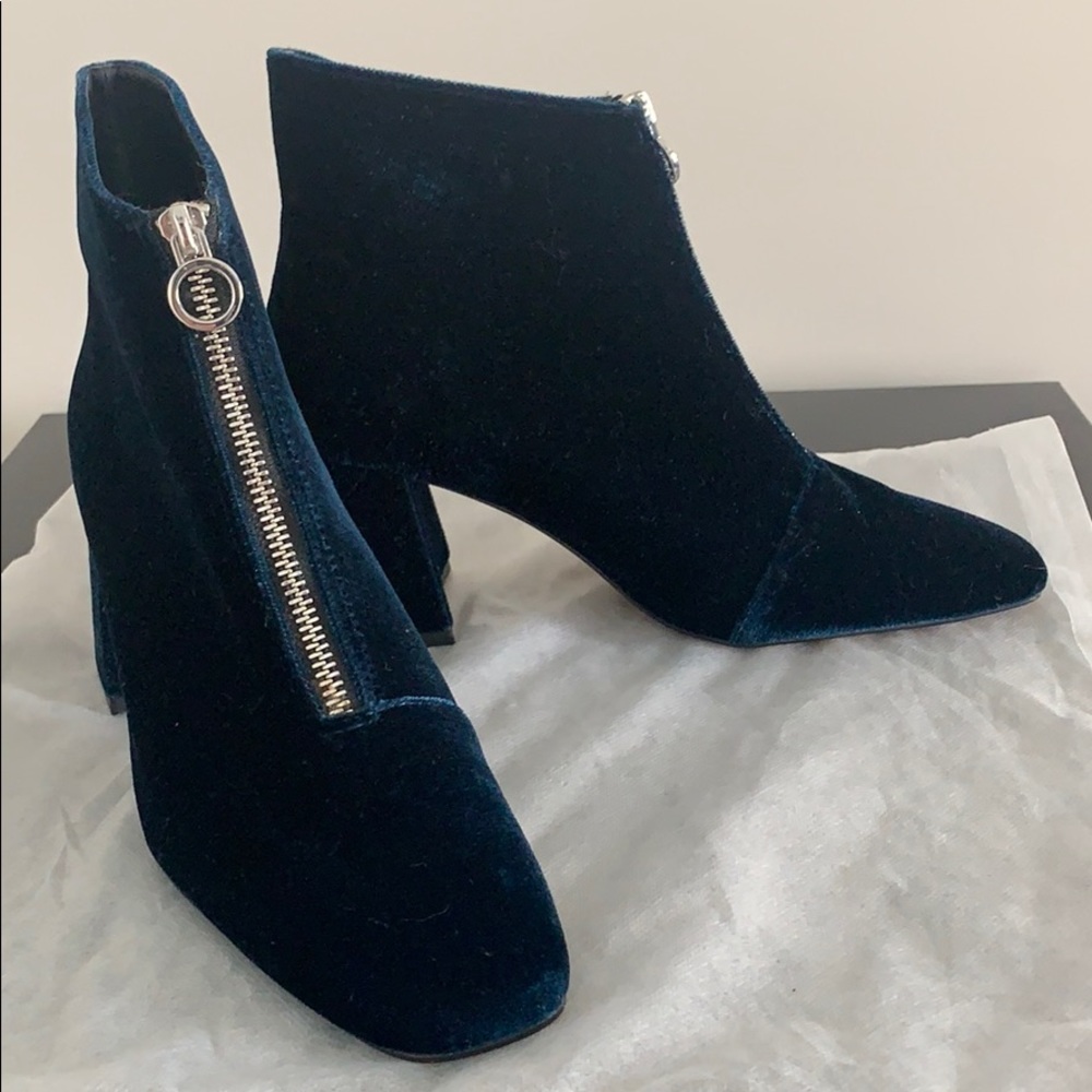 Zara Velvet Ankle Boots